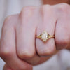 Split Shank Champagne Moval Diamond Solitaire