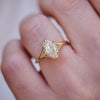 Split Shank Champagne Moval Diamond Solitaire