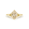 Split Shank Champagne Moval Diamond Solitaire