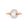 This exquisite solitaire ring showcases a stunning cushion cut diamond set in a split shank band. nWith its sparkling diamond and delicate design, this ring is a true symbol of elegance and romance.
