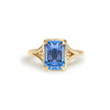 2.59 Emerald Cut Vibrant Blue Sapphire