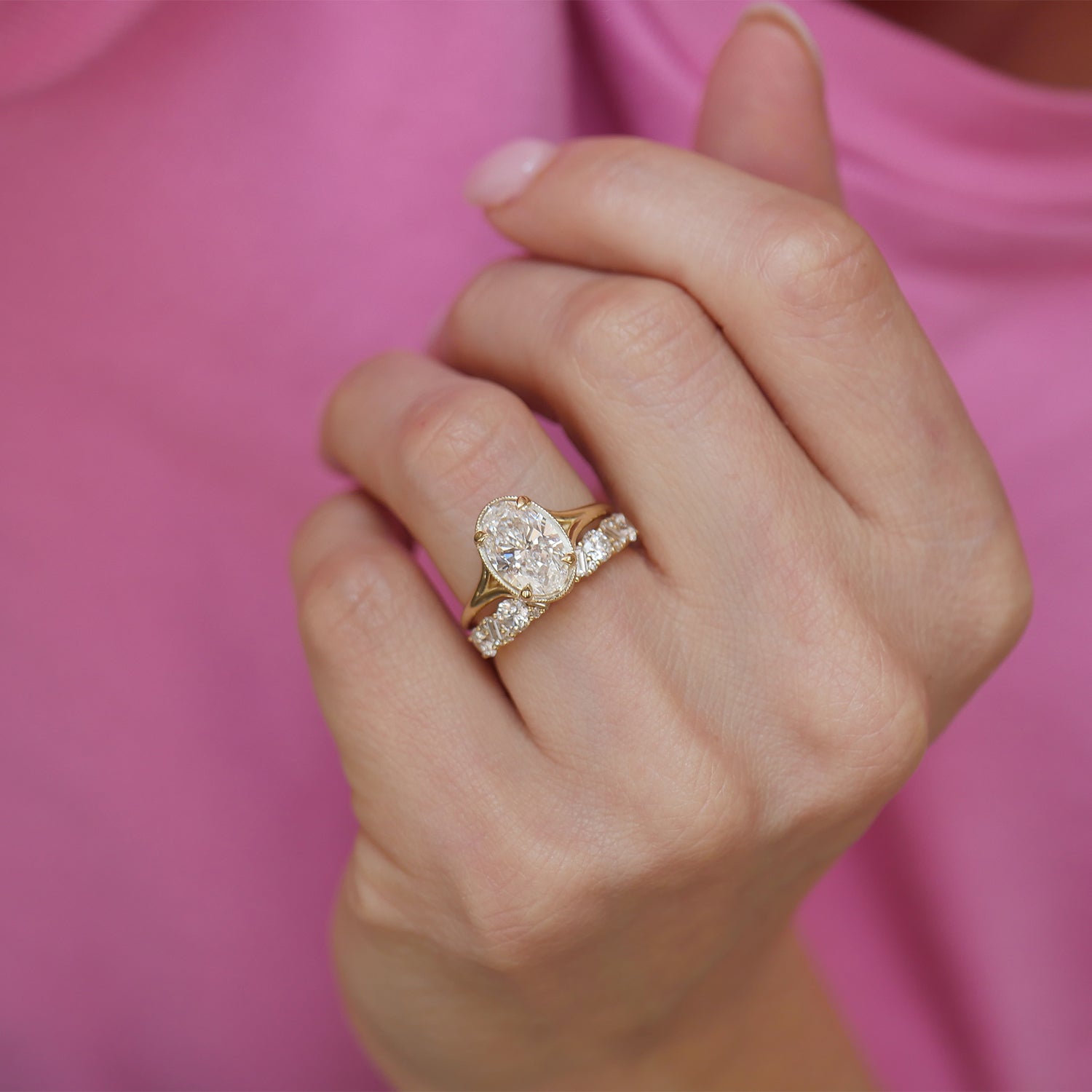 Split Shank Oval Cut Diamond Solitaire Berlinger Jewelry