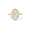 Oval Shape Ballerina Round Diamond Mosaic Ring