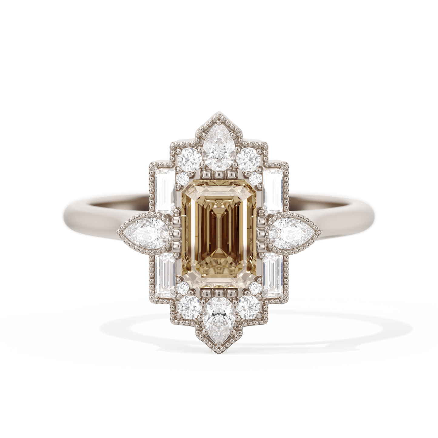 Pear Deco with 6x4 Emerald Cut