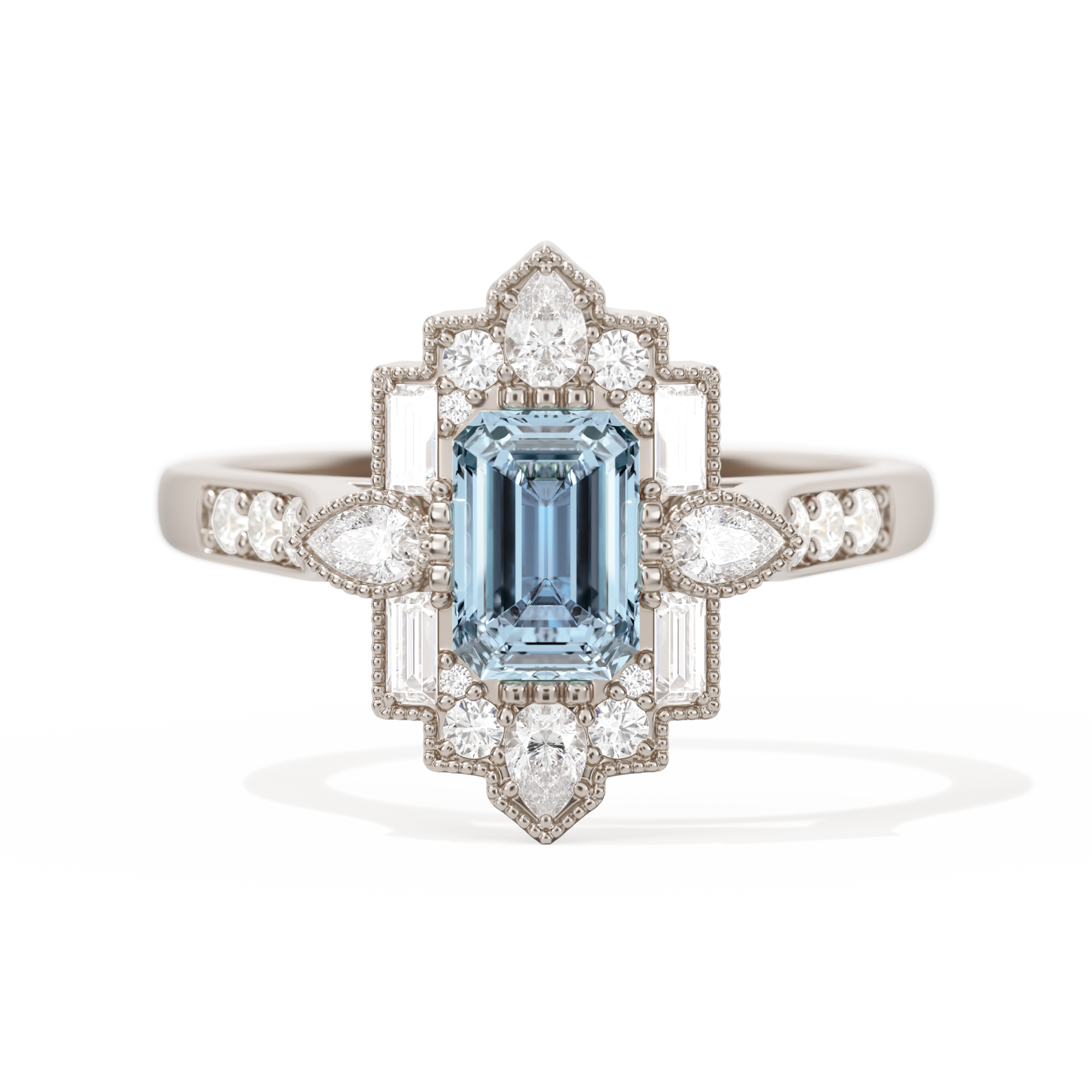 Pear Deco with 6x4 Emerald Cut