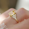 Yellow Sapphire Daisy Diamond Ring