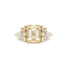 Yellow Sapphire Daisy Diamond Ring