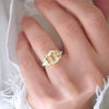Yellow Sapphire Daisy Diamond Ring