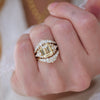 Yellow Sapphire Daisy Diamond Ring