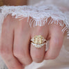 Yellow Sapphire Daisy Diamond Ring