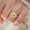 Yellow Sapphire Daisy Diamond Ring