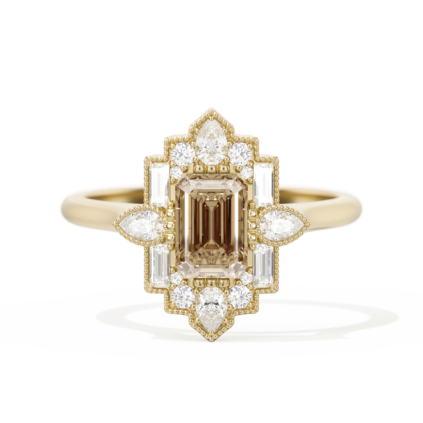 Pear Deco with 6x4 Emerald Cut