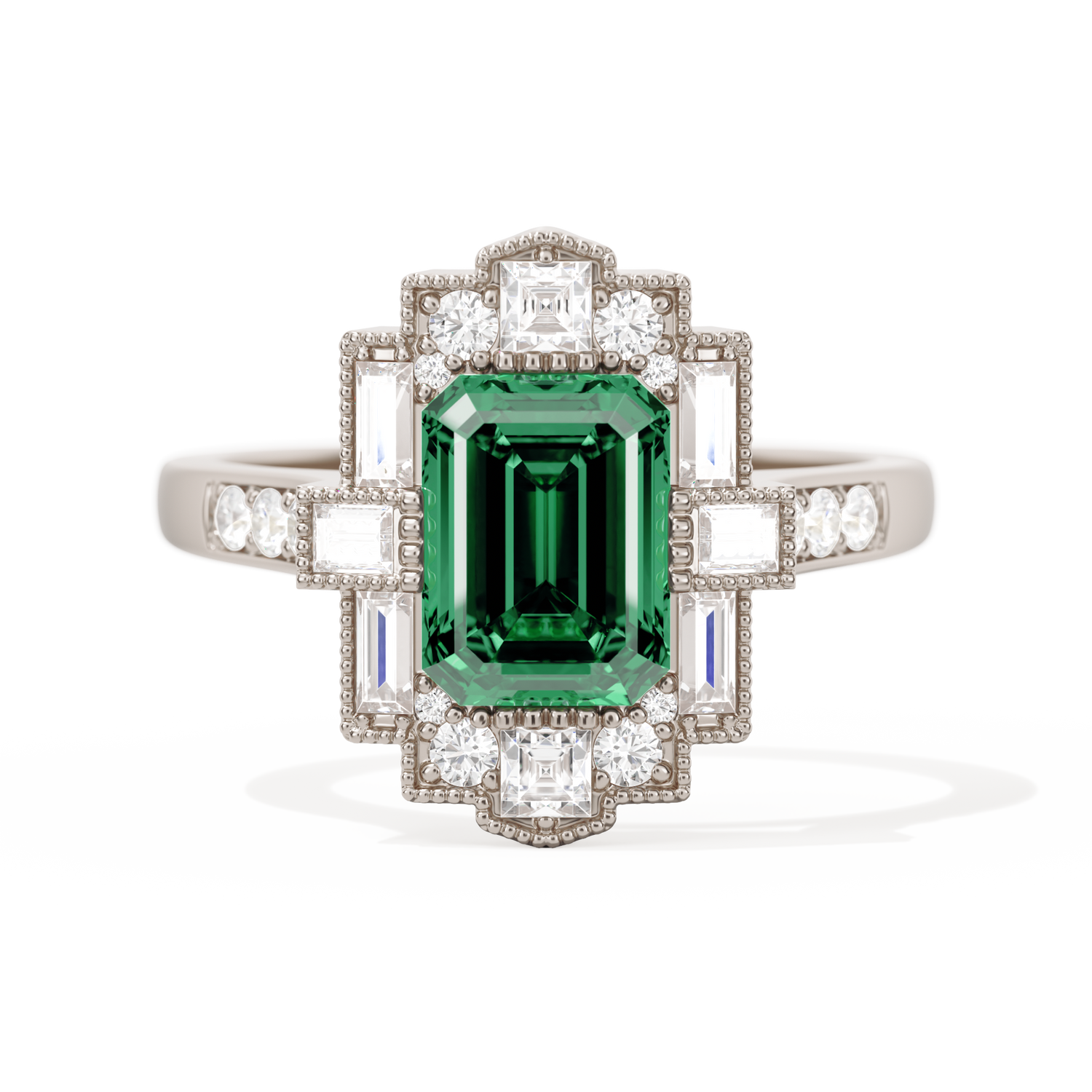 Rectangular Deco with 8x6 Emerald Cut