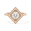Diamond Shape Halo Round