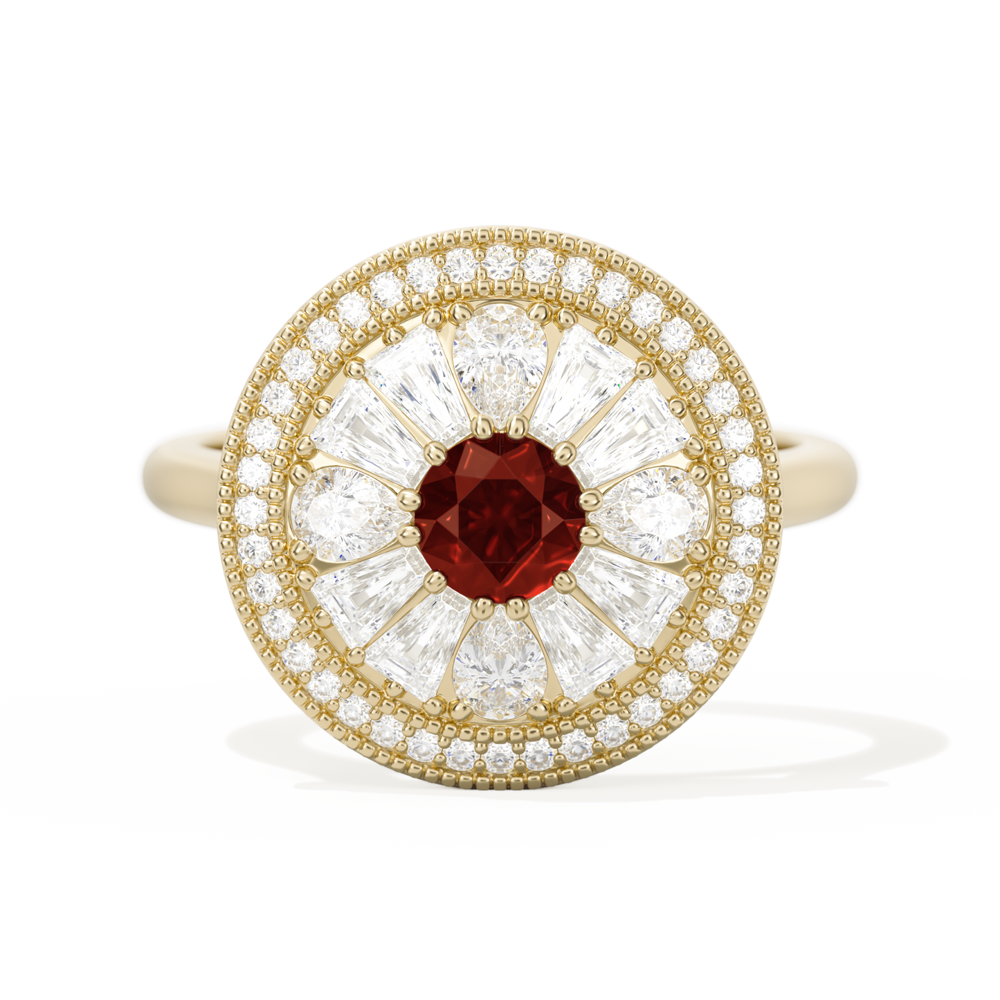 Pear & Baguette Round with Halo