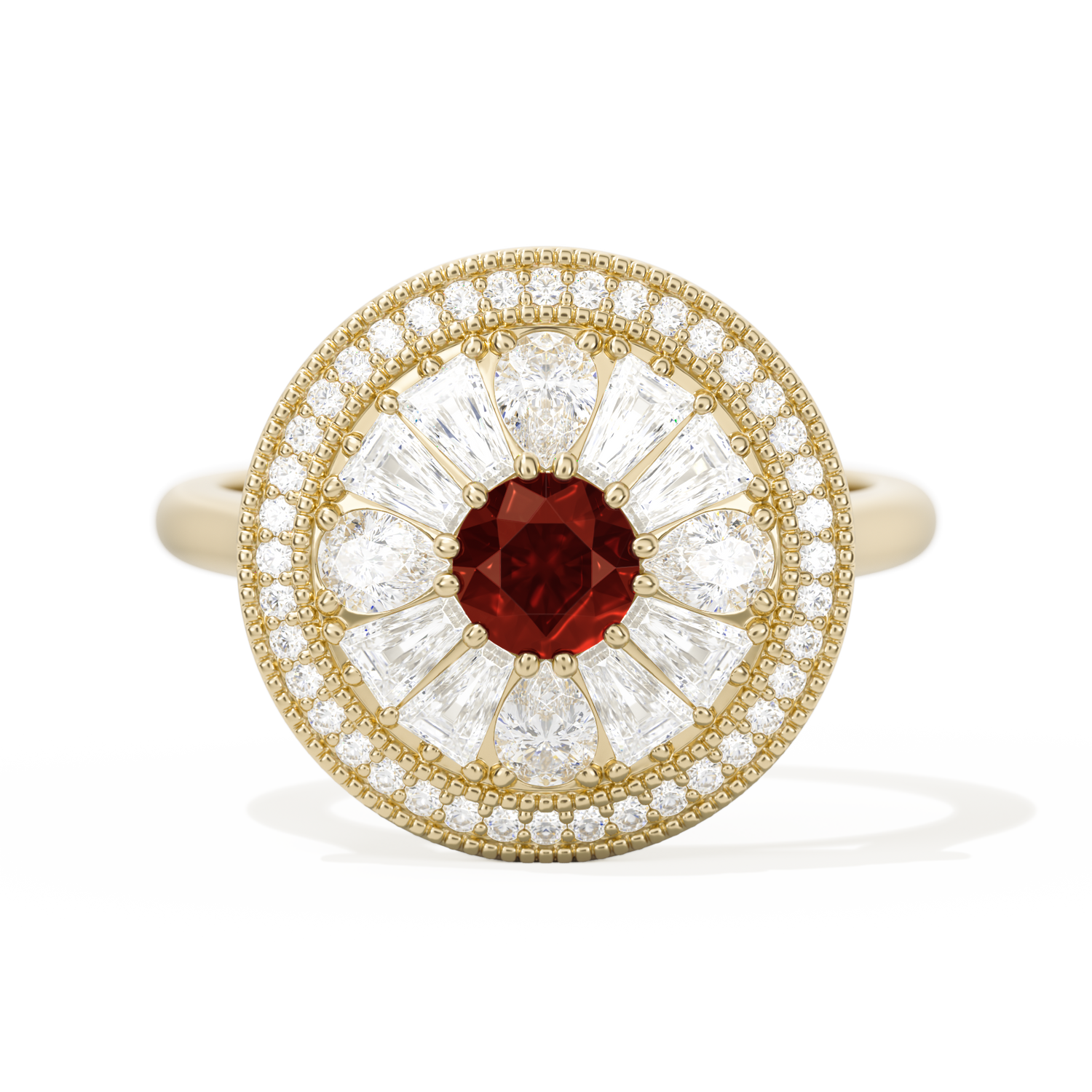 Pear & Baguette Round with Halo