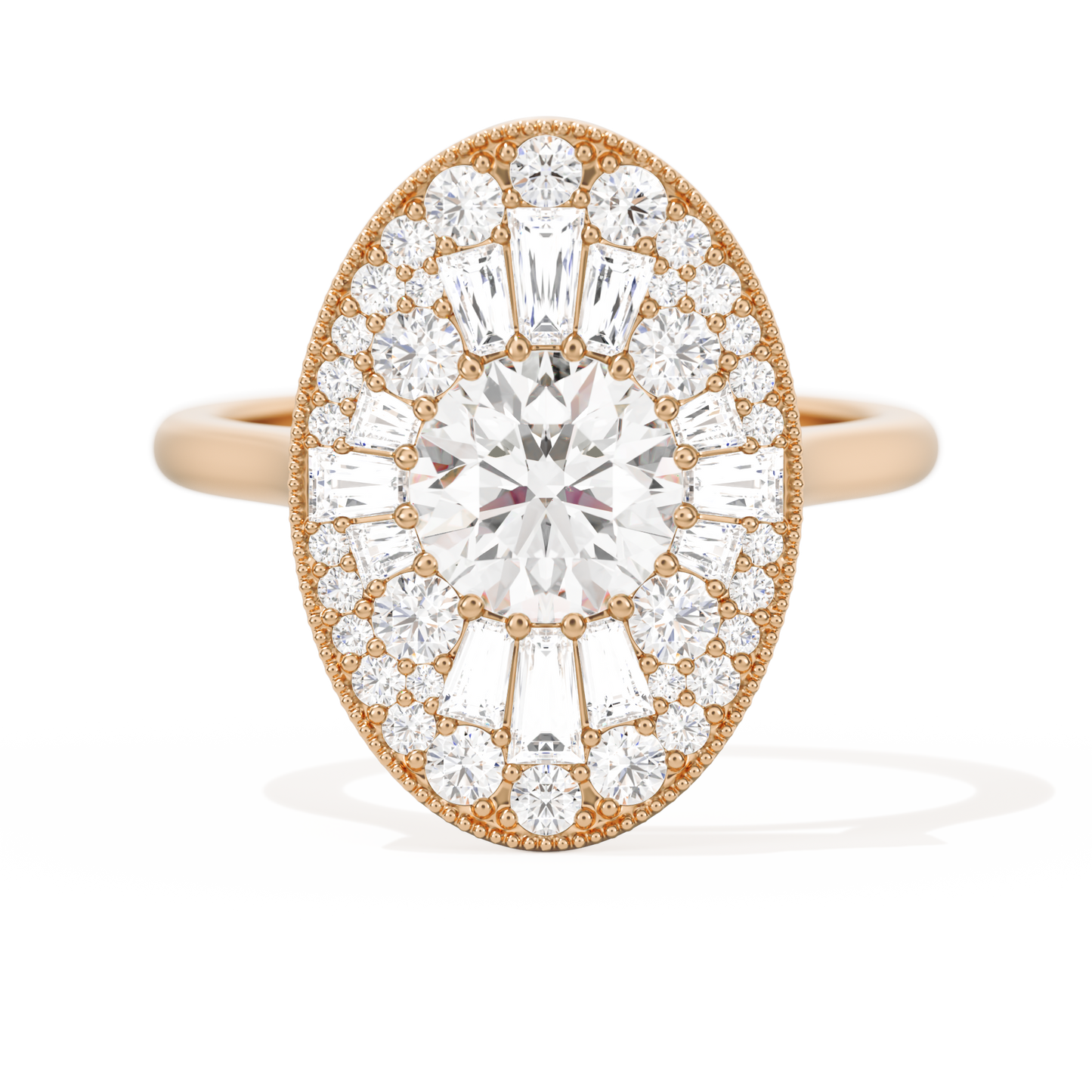 Oval Ballerina Round Center 1.00 ctw.