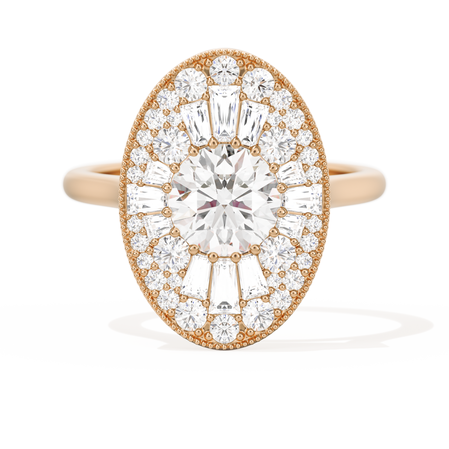 Oval Ballerina Round Center 1.00 ctw.