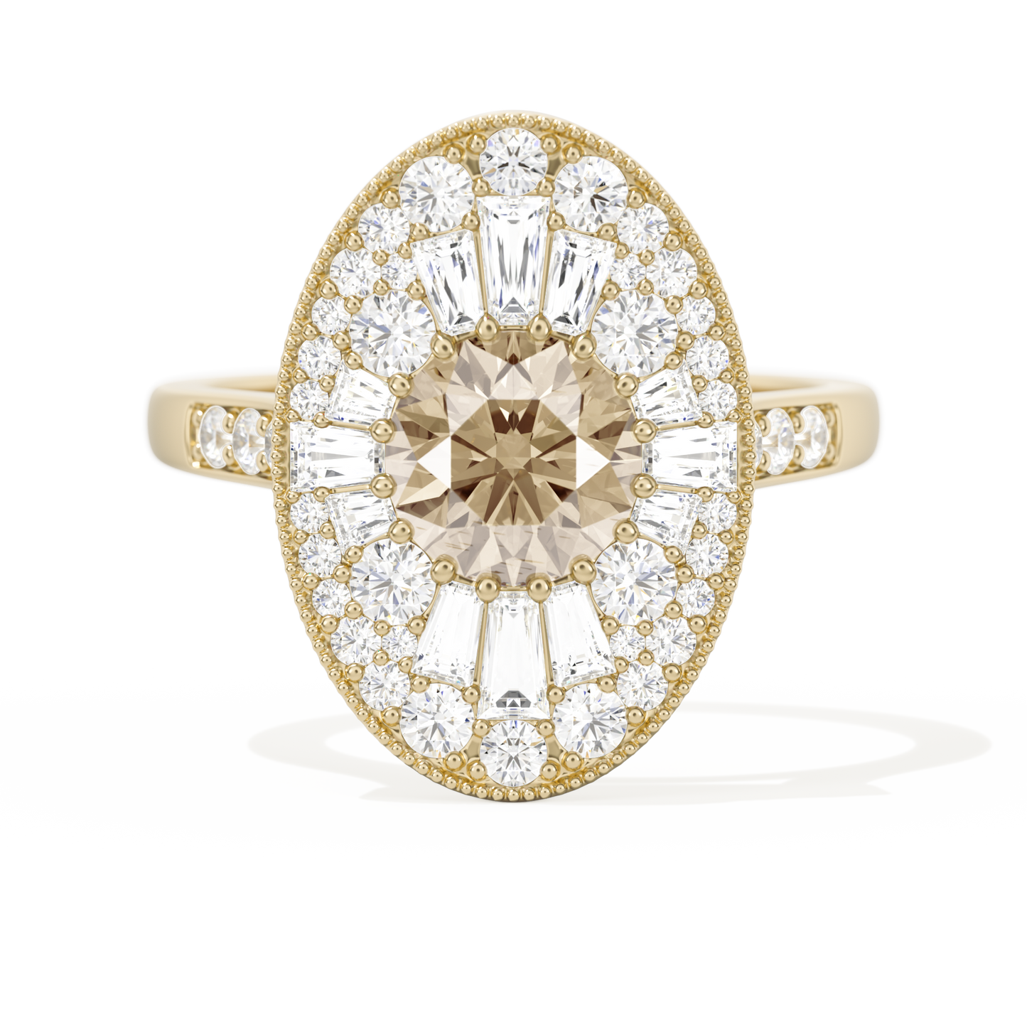 Oval Ballerina Round Center 1.00 ctw.