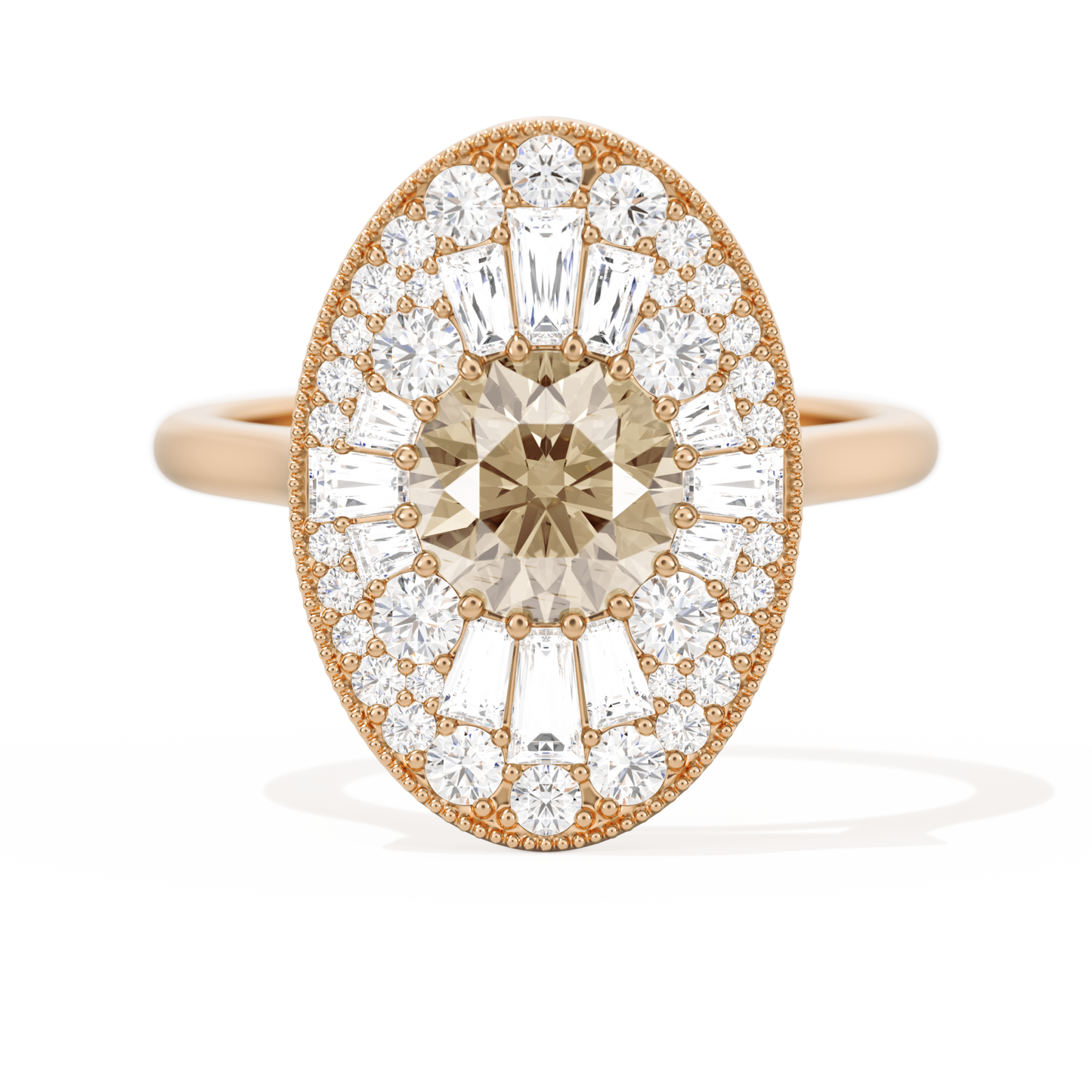 Oval Ballerina Round Center 1.00 ctw.