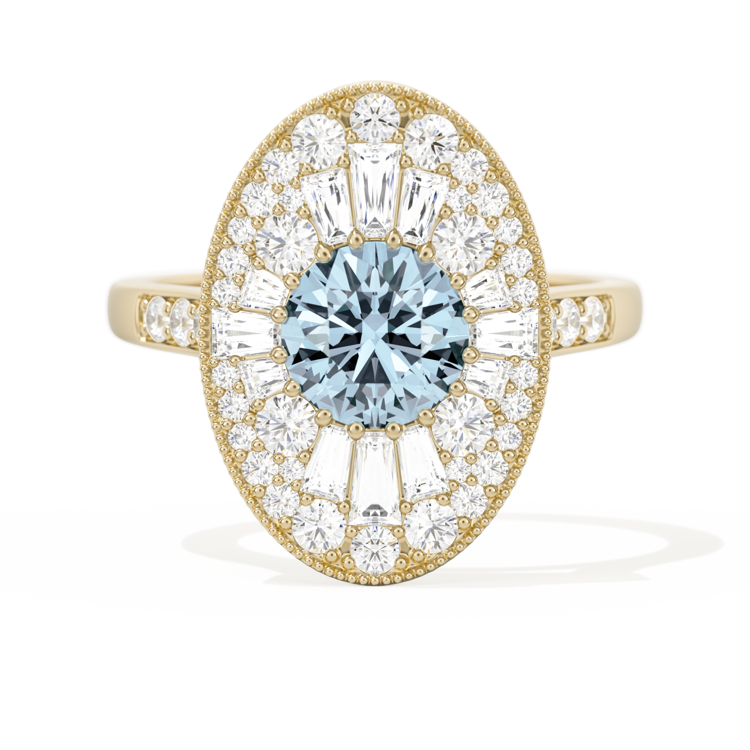 Oval Ballerina Round Center 1.00 ctw.