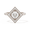 Diamond Shape Halo Round