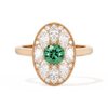 Round with Feather Marquise