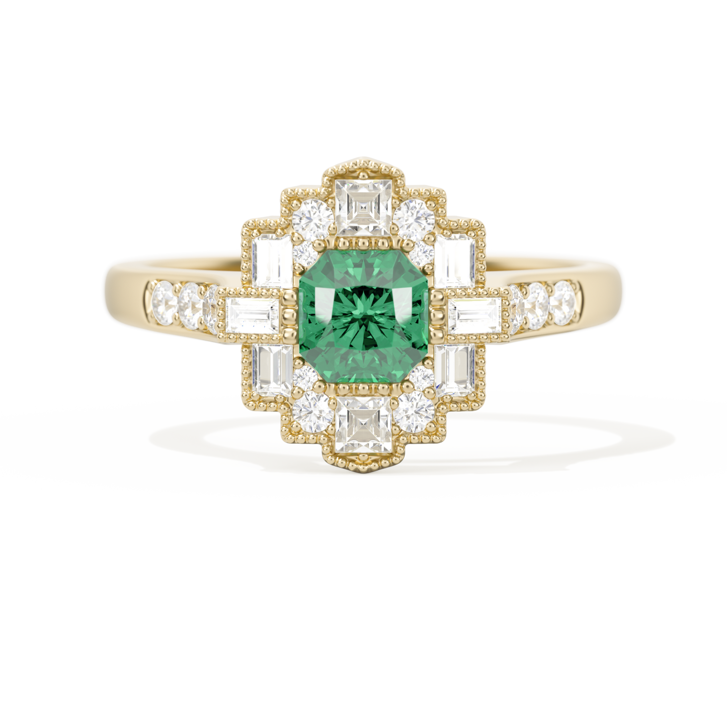 Square Deco with Asscher Cut