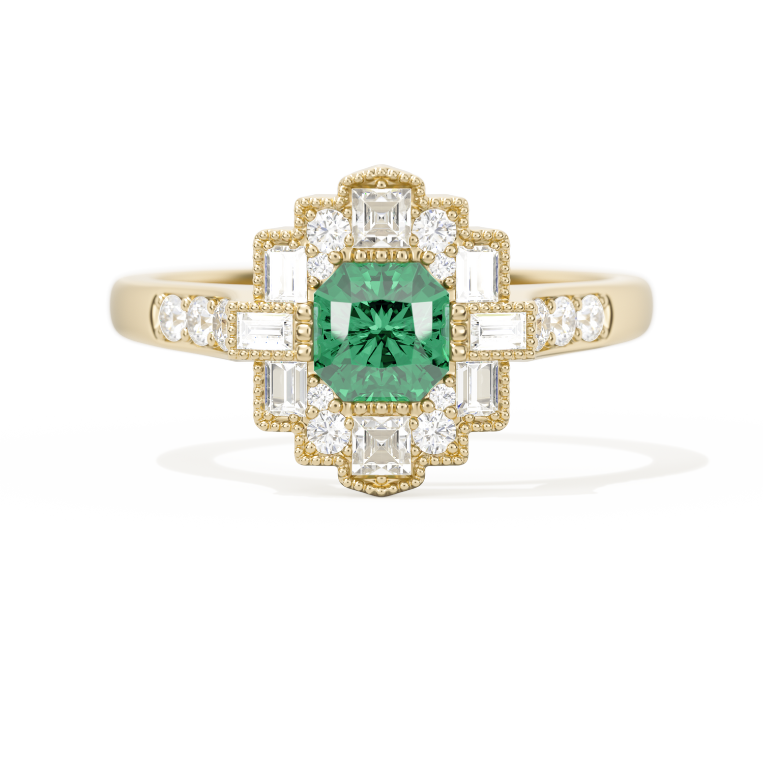 Square Deco with Asscher Cut
