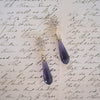 Vintage Amethyst and Diamond Pendant Earrings