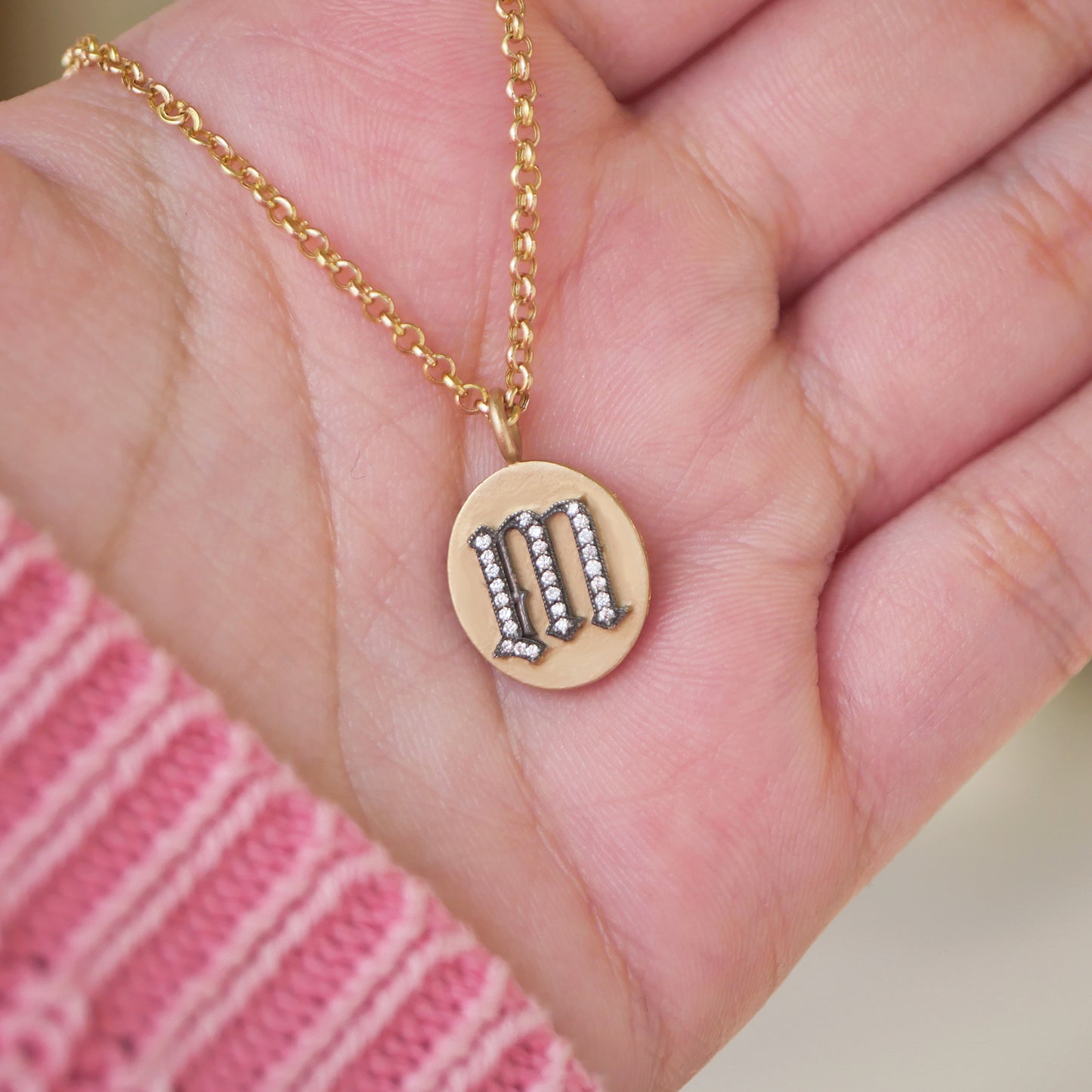 Antique Initial Pendant