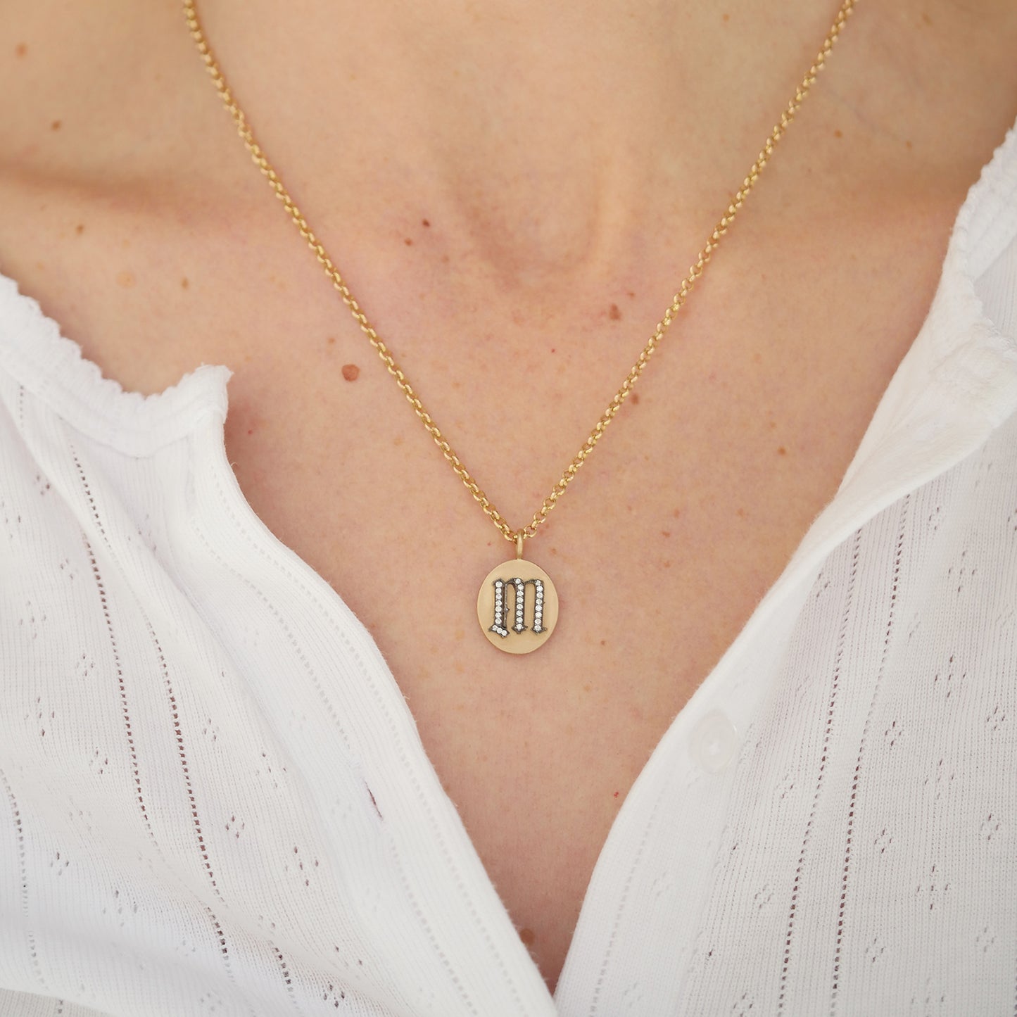 Antique Initial Pendant