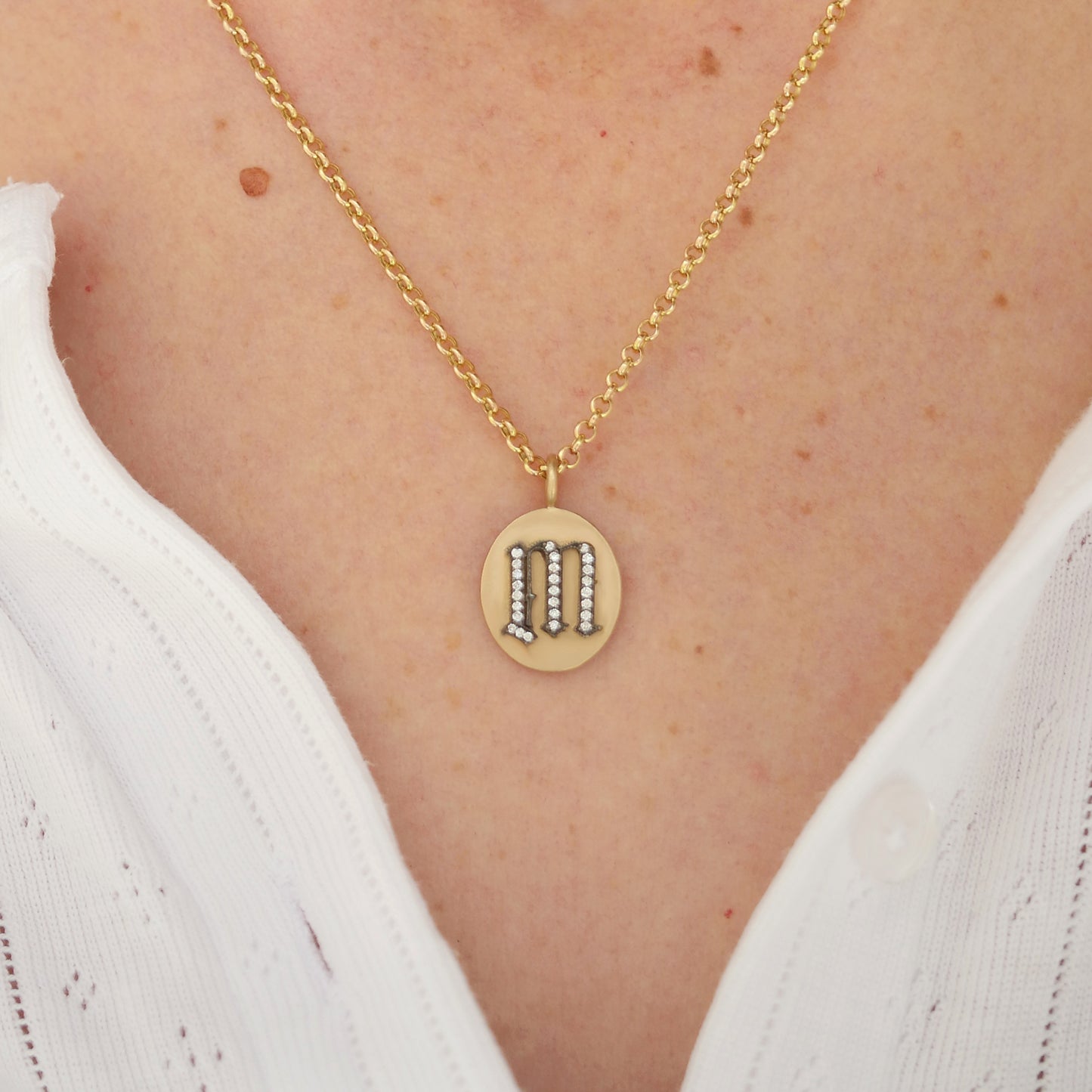 Antique Initial Pendant