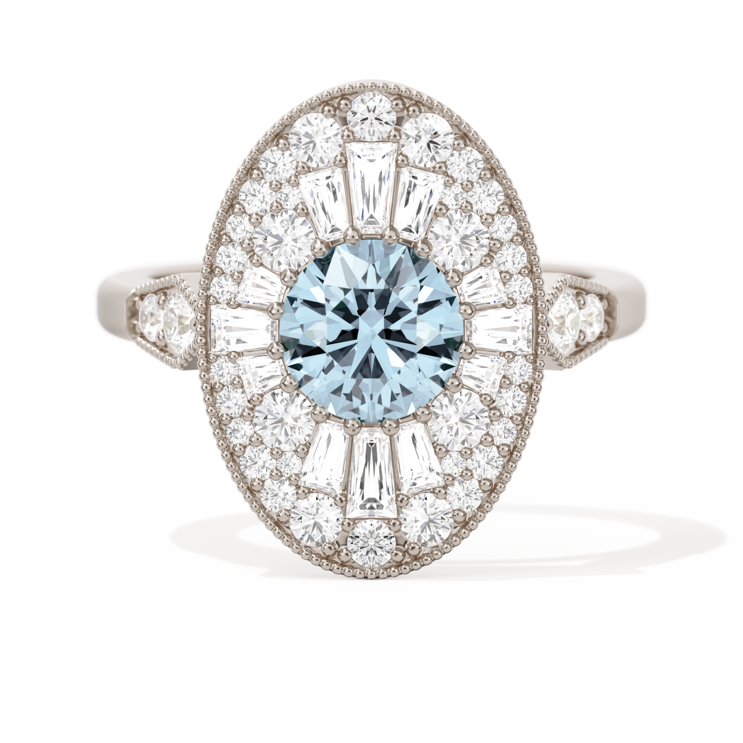 Oval Ballerina Round Center 1.00 ctw.