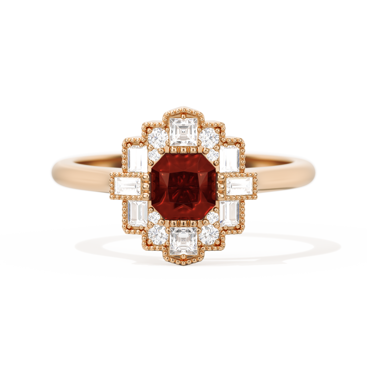 Square Deco with Asscher Cut