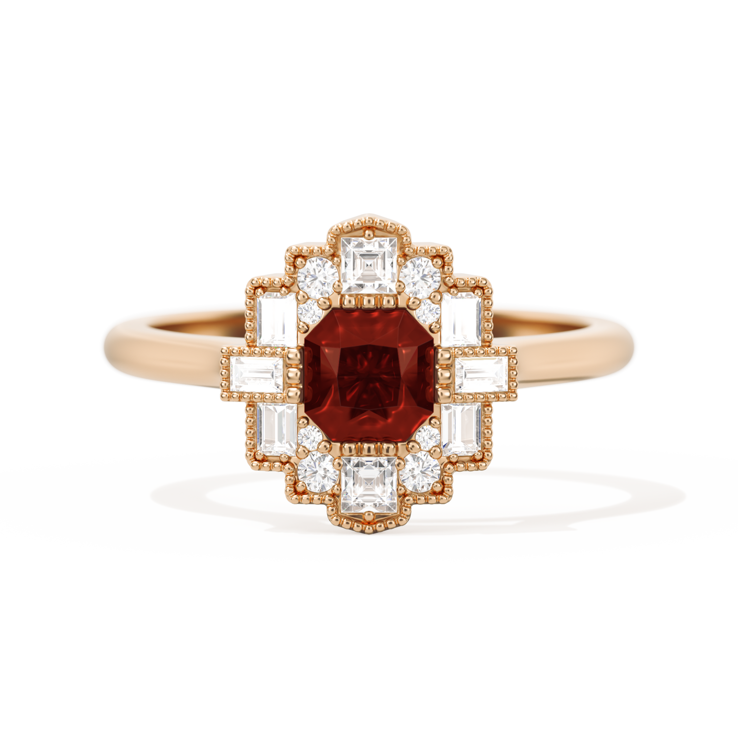 Square Deco with Asscher Cut