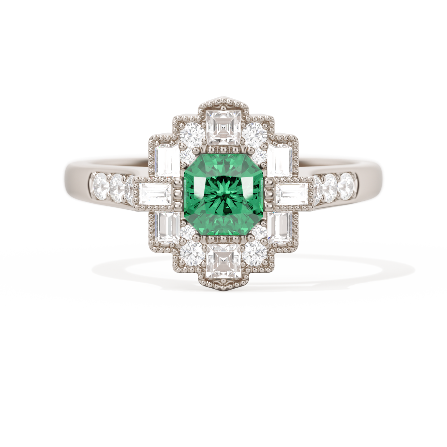 Square Deco with Asscher Cut