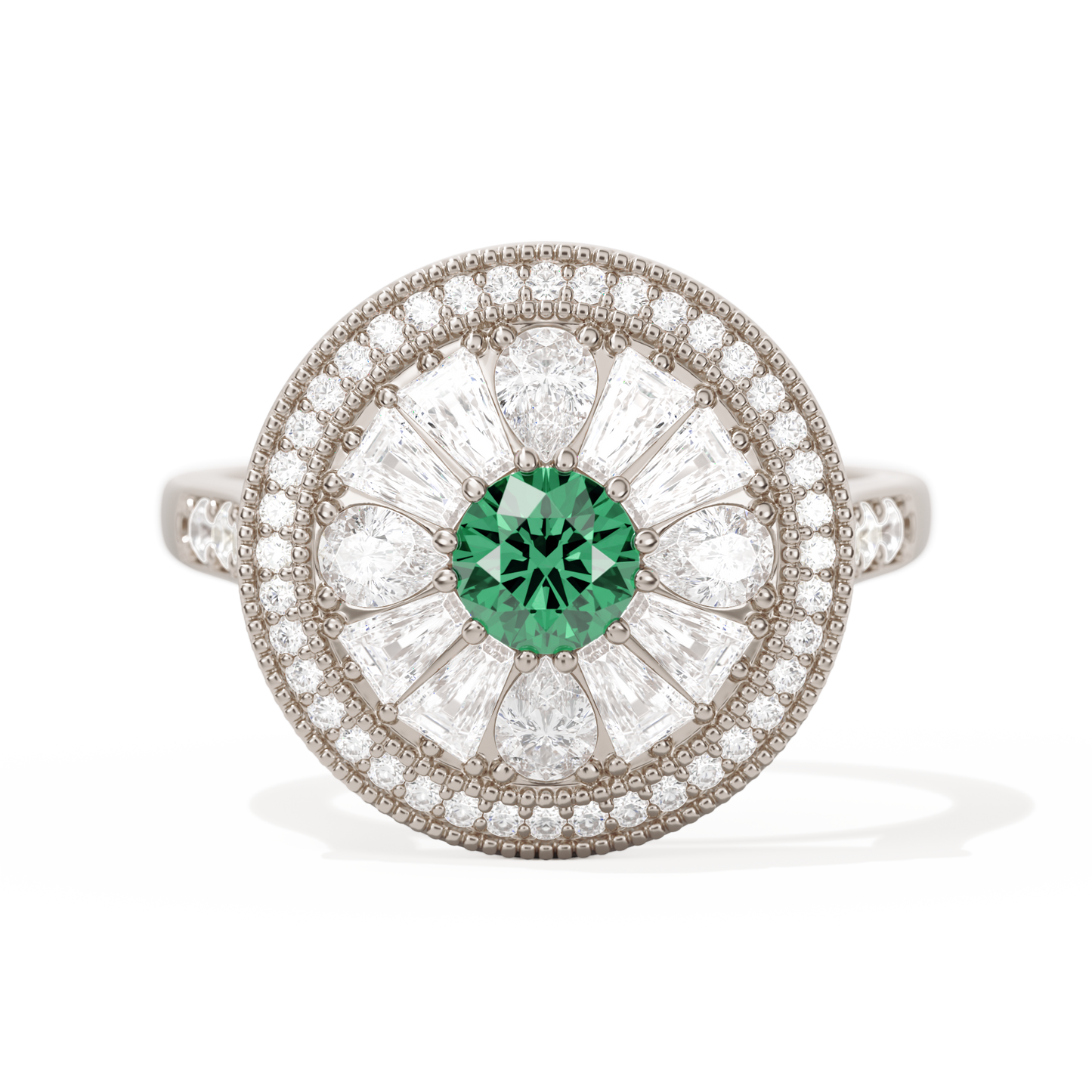 Pear & Baguette Round with Halo