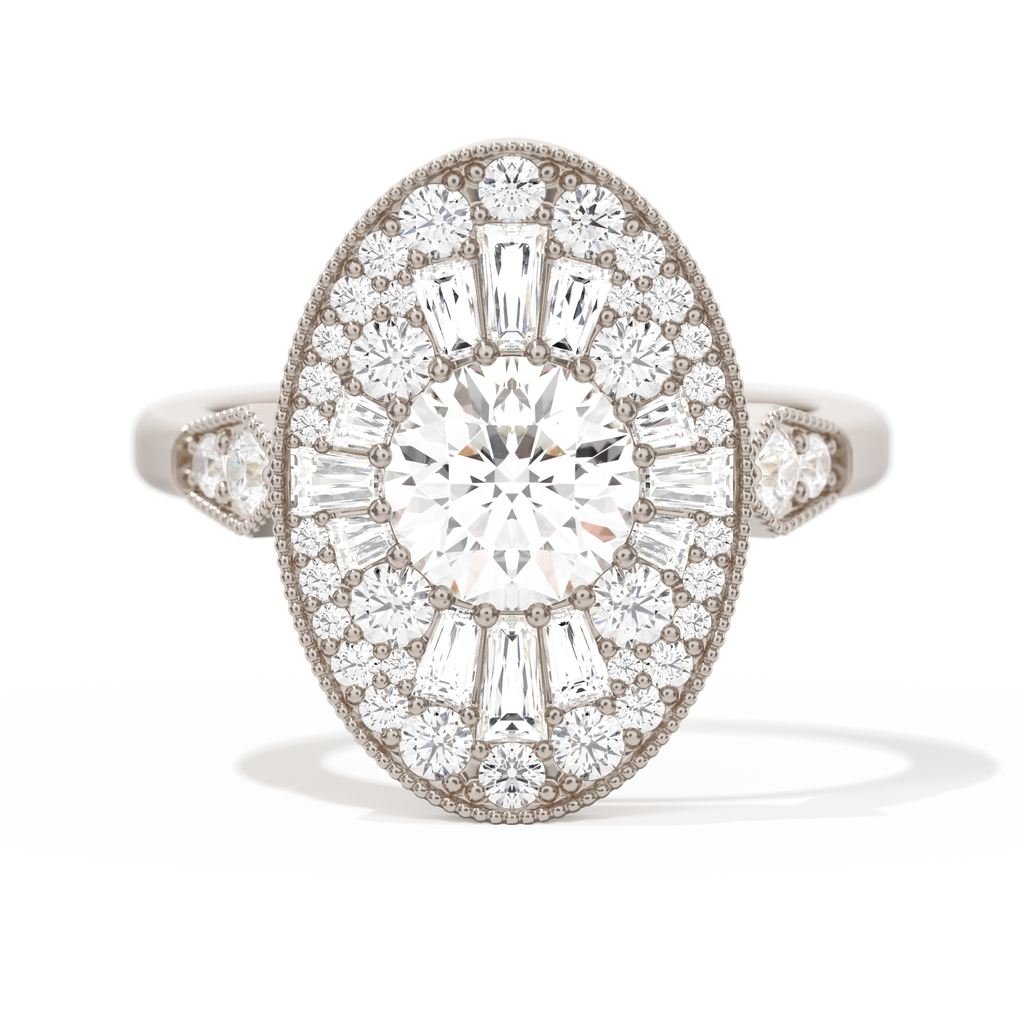 Oval Ballerina Round Center 1.00 ctw.