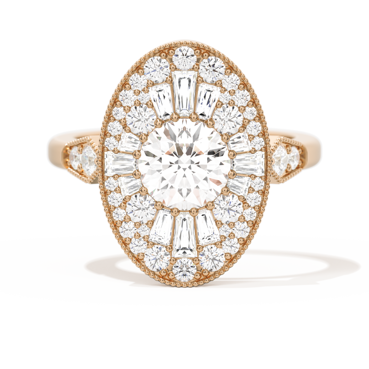 Oval Ballerina Round Center 1.00 ctw.