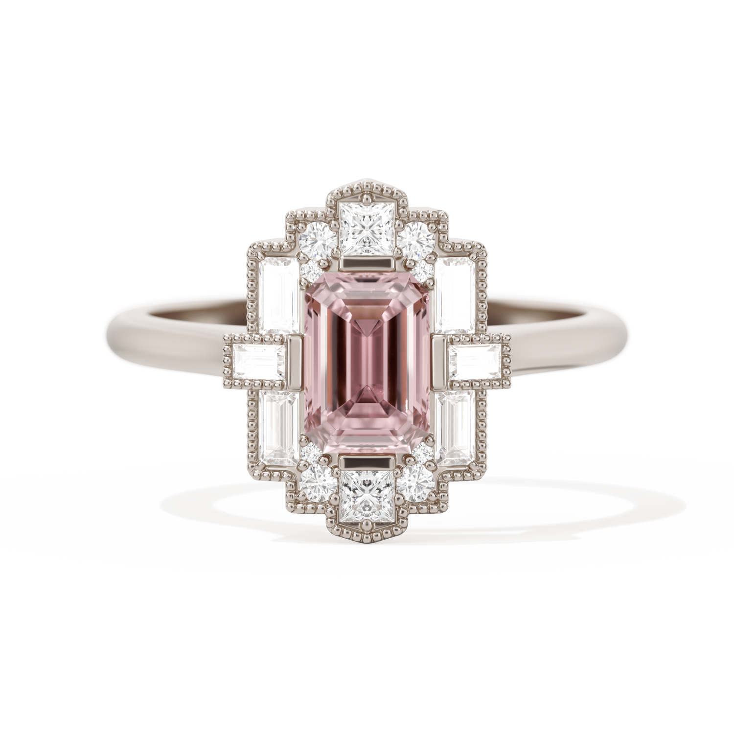 Rectangular Deco with 6x4 Emerald Cut