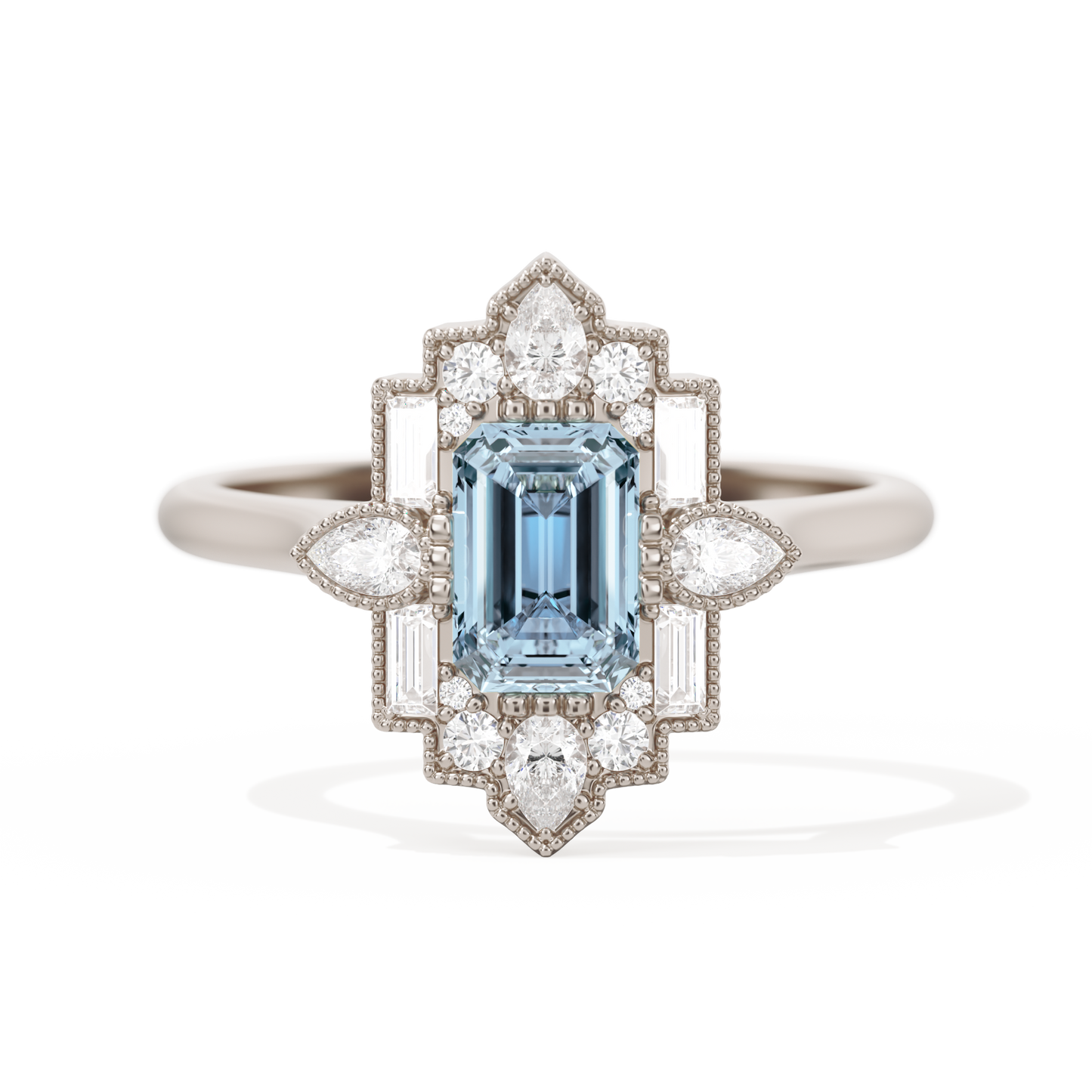 Pear Deco with 6x4 Emerald Cut