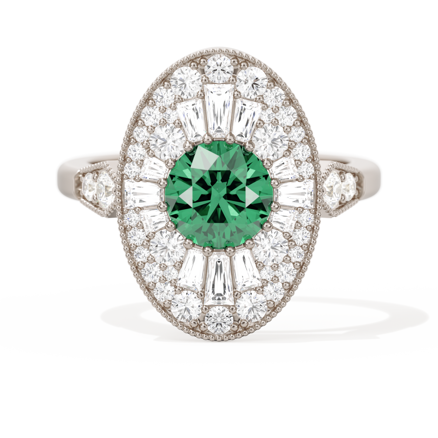 Oval Ballerina Round Center 1.00 ctw.