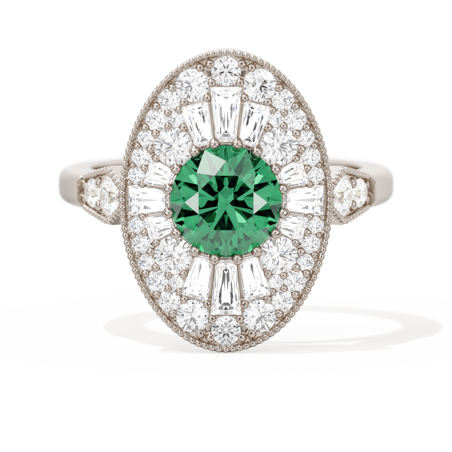 Oval Ballerina Round Center 1.00 ctw.