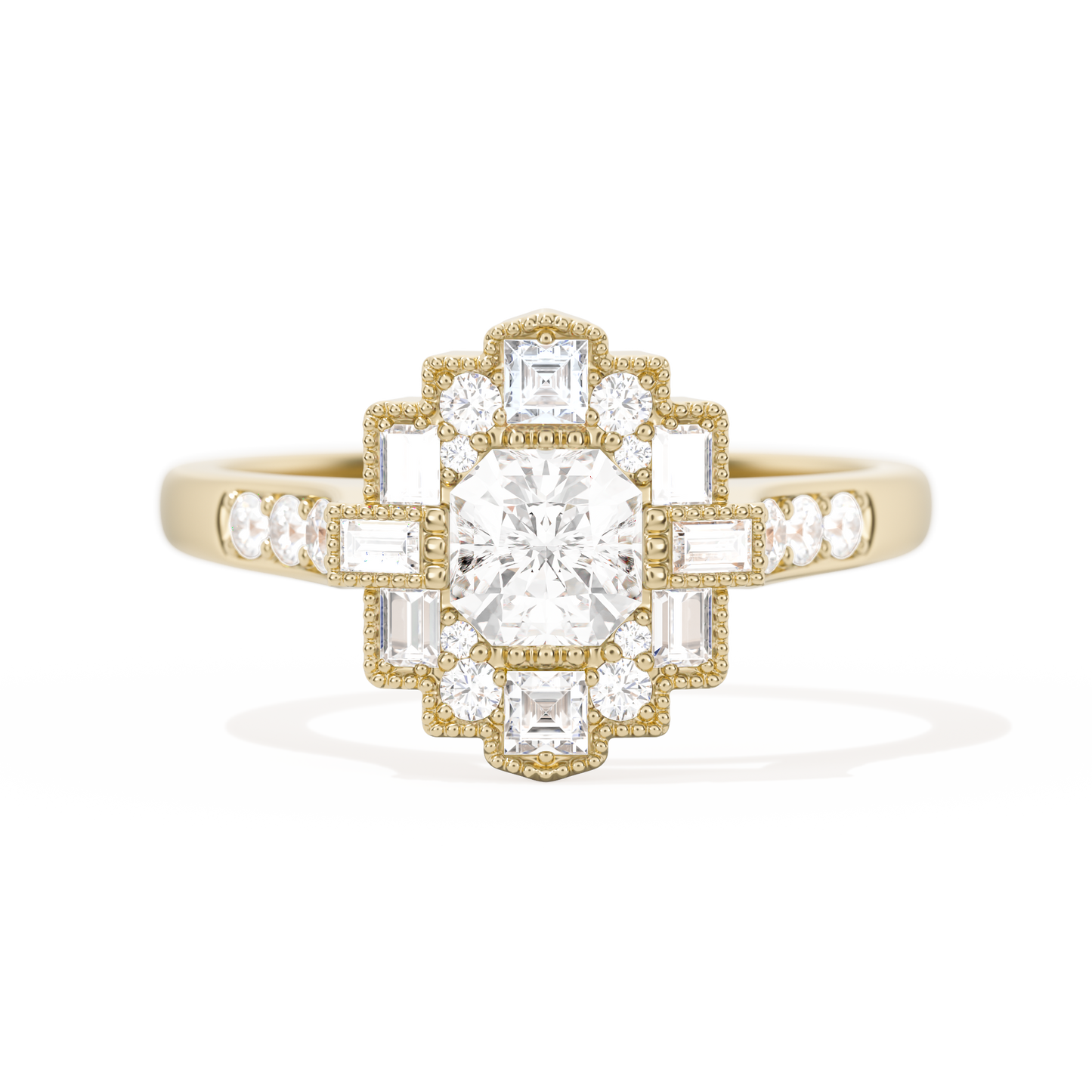 Square Deco with Asscher Cut