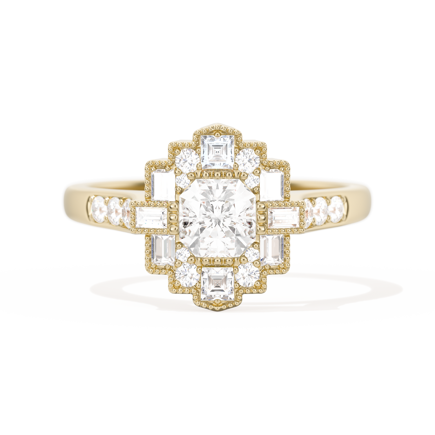 Square Deco with Asscher Cut