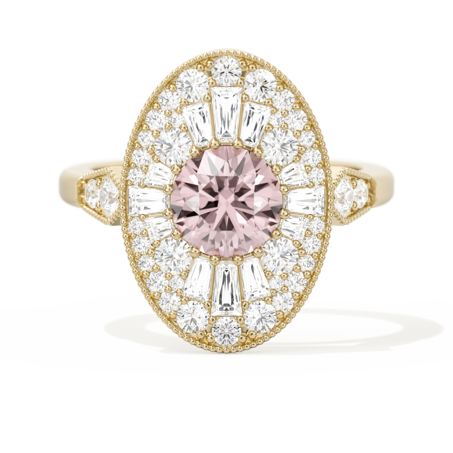 Oval Ballerina Round Center 1.00 ctw.