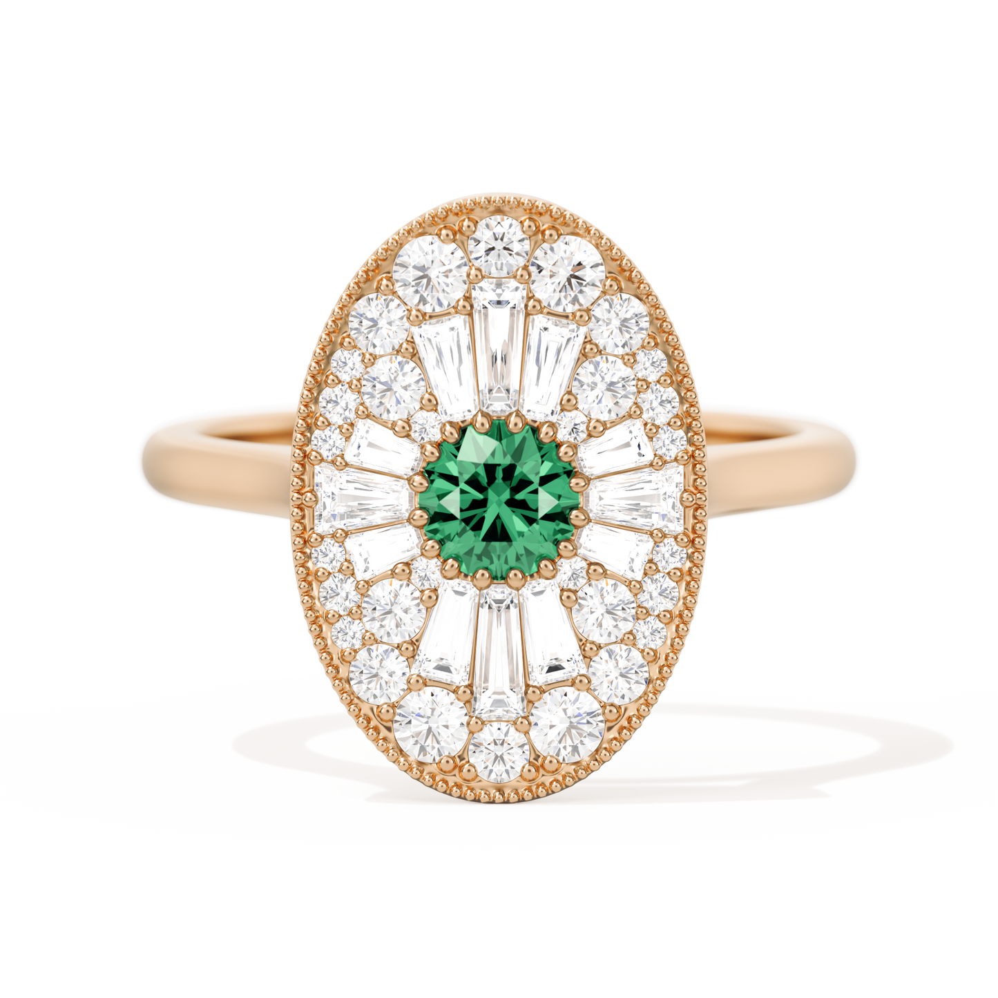 Oval Ballerina Round Center 0.35 ctw