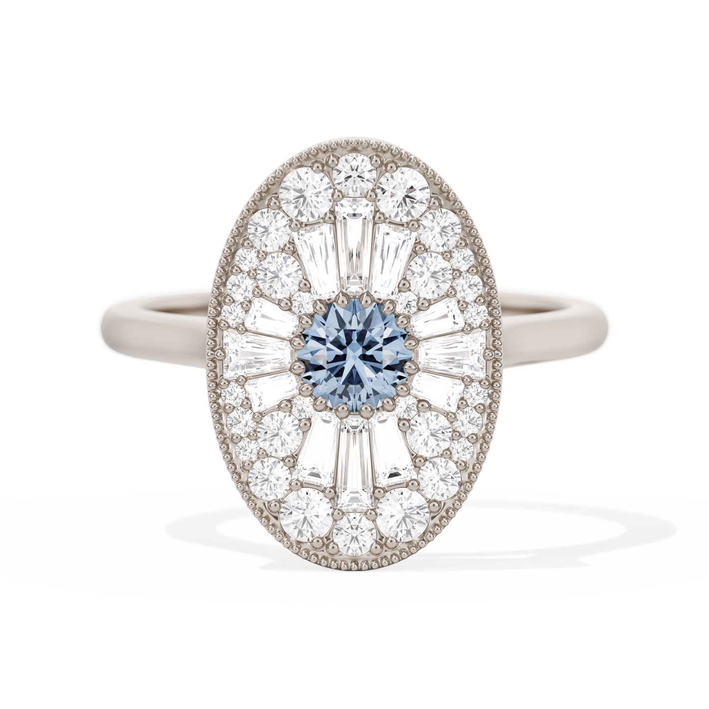 Oval Ballerina Round Center 0.35 ctw