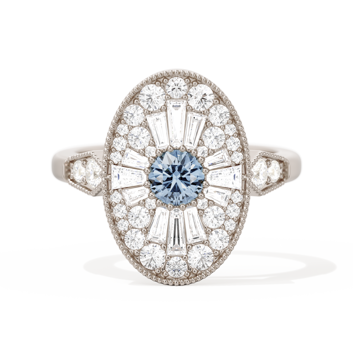 Oval Ballerina Round Center 0.35 ctw